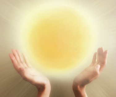 光り輝く丸い球体